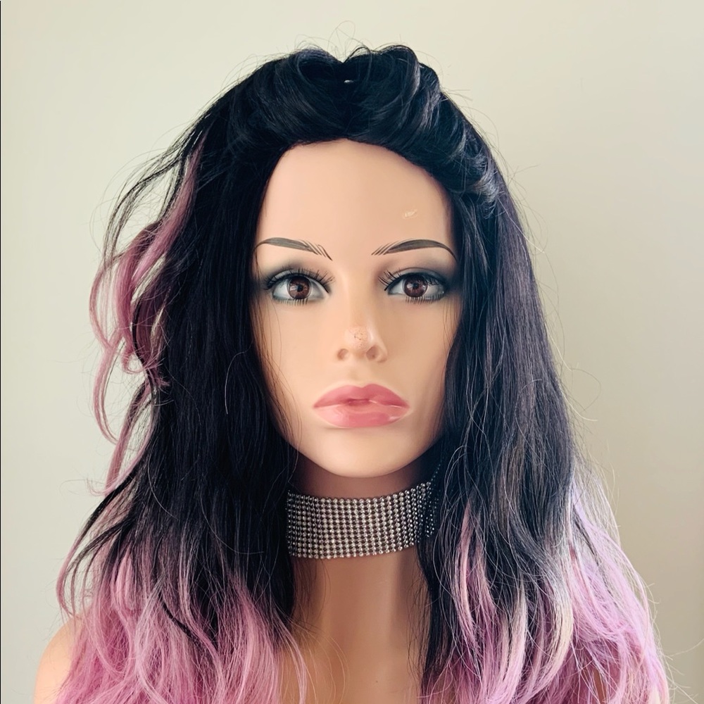 Black Berry “Put On & Go” Synthetic Wig for Events 🩷🖤